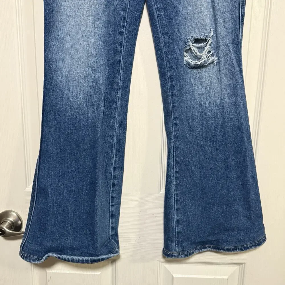 Vervet Jeans Womens SIZE 31 Darker Blue Wash Bootcut Distressed Classic 31x29